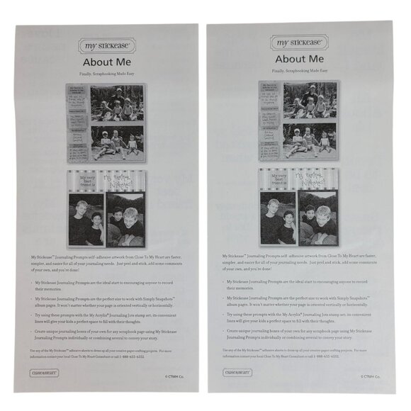 Close to My Heart Reflections Stickease X5746 Journaling Prompts About Me NEW - Picture 4 of 4